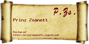 Prinz Zsanett névjegykártya